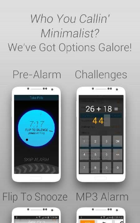 Life Time Alarm Clock alarm settings screen