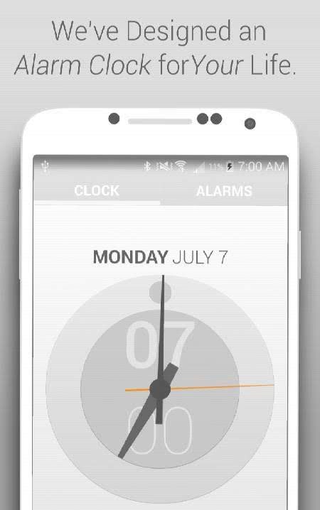 Life Time Alarm Clock interface preview