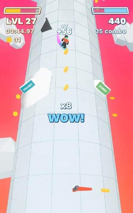 Chilly Slide: A Geometry Slalom Winter Games Saga Screenshot 2