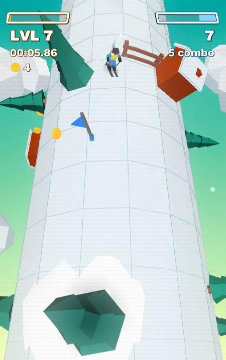 Chilly Slide: A Geometry Slalom Winter Games Saga Screenshot 1