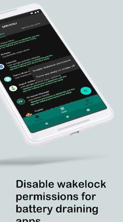 Servicely - Disable Wakelocks and Services screenshot 3