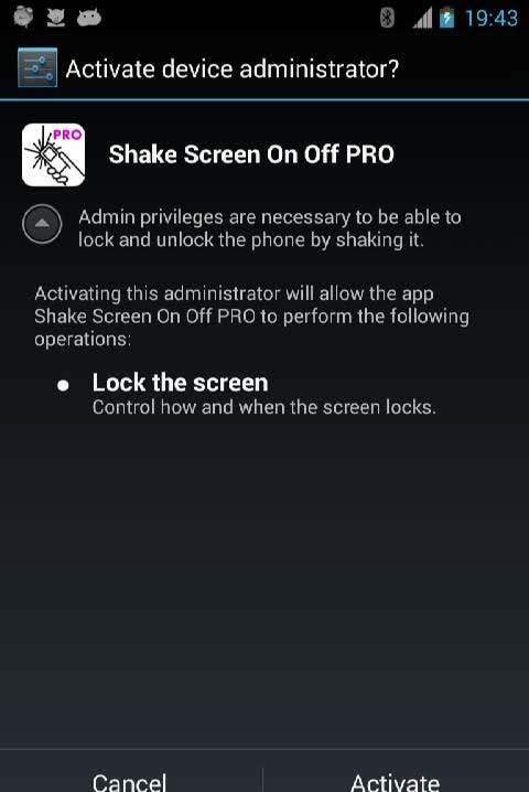 Shake Screen On Off PRO screenshot 4
