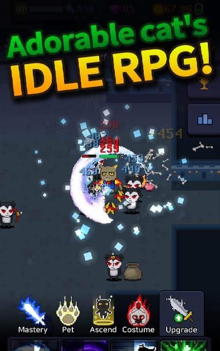 Cat Tower - Idle RPG gameplay screenshot 1