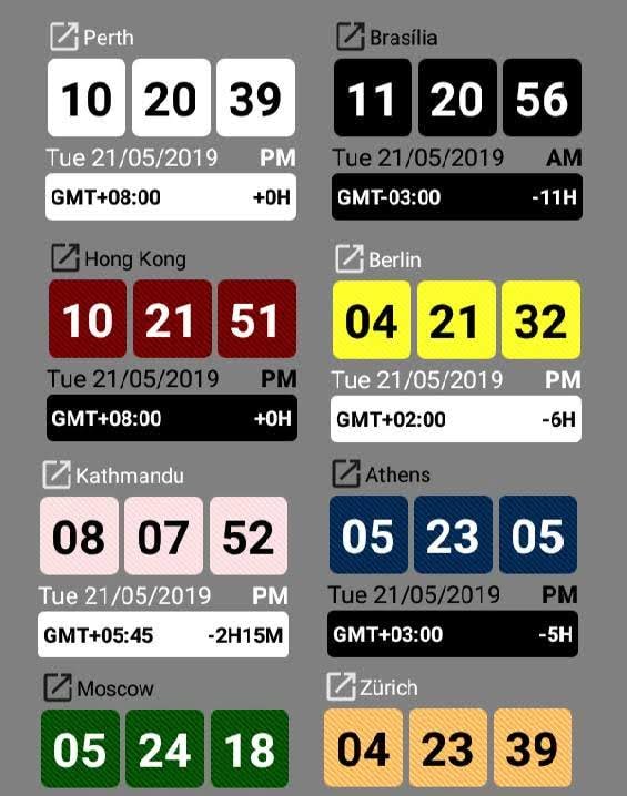World Clock Widget + screenshot 1