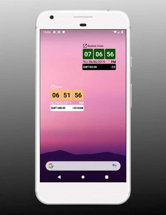 World Clock Widget + screenshot 2