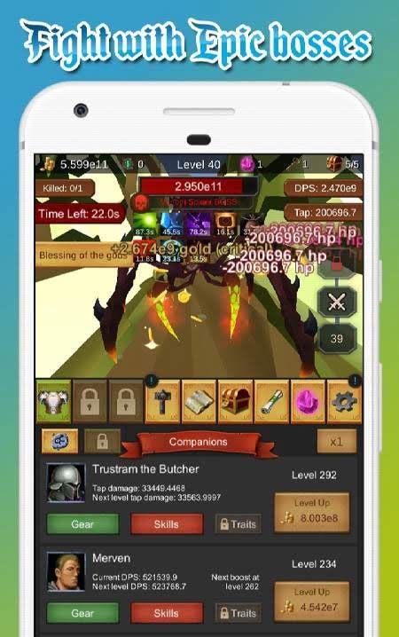 Tap Adventures – an idle clicker game screenshot 1