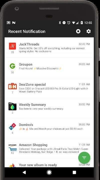 Recent Notification screenshot 2