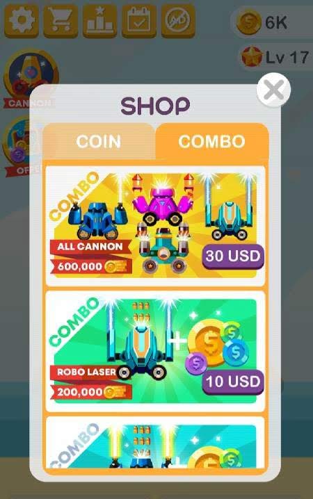 Finger Cannon Master:Ball Blast level selection screen
