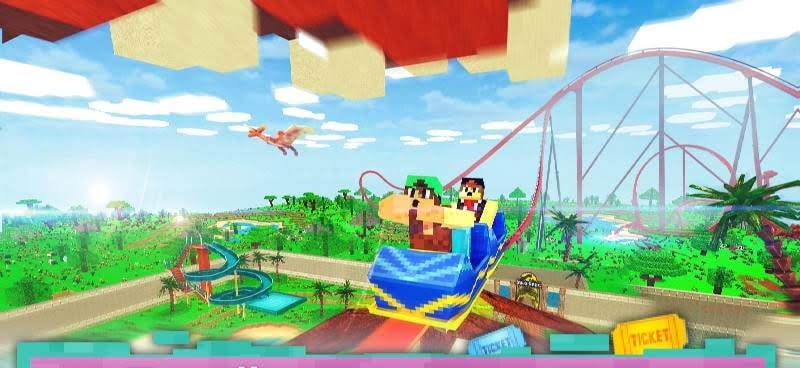 Dino Theme Park Craft: Ride Dinosaur Rollercoaster screenshot 3