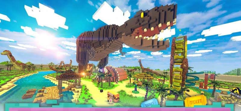 Dino Theme Park Craft: Ride Dinosaur Rollercoaster screenshot 4