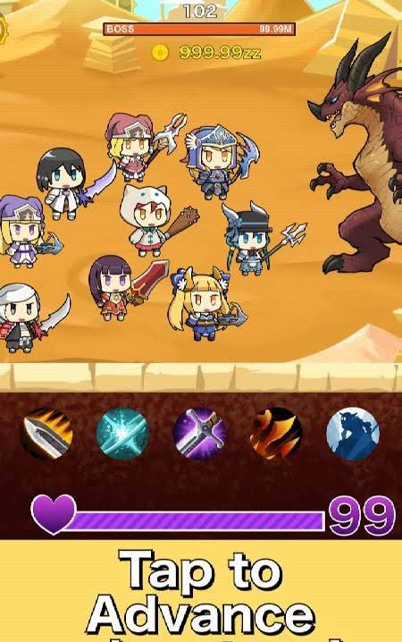 Tap Heroes! Tap Tap Game! screenshot 4