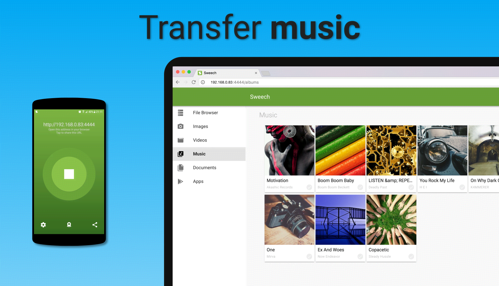 Sweech - Wifi File Transfer screenshot 3