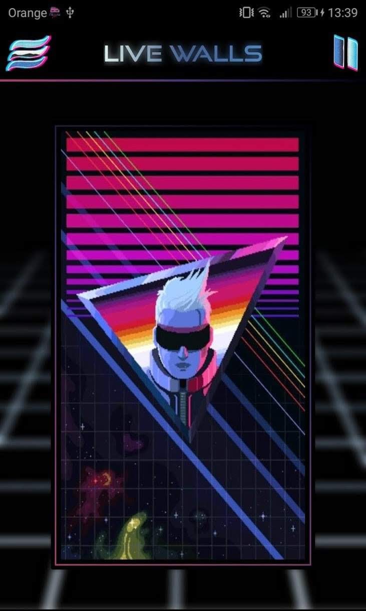 Retrowave Wallpapers PRO (Live Walls, GIFs & Radio) screenshot 2
