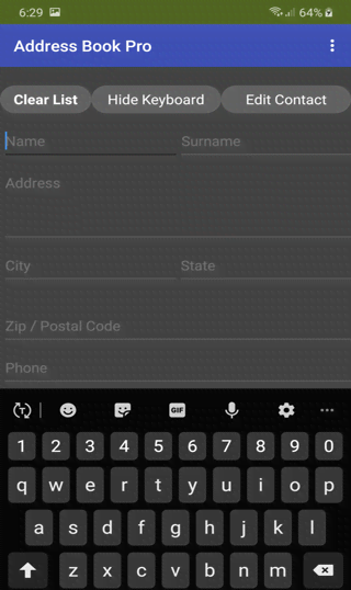 Address Book Pro preview 2