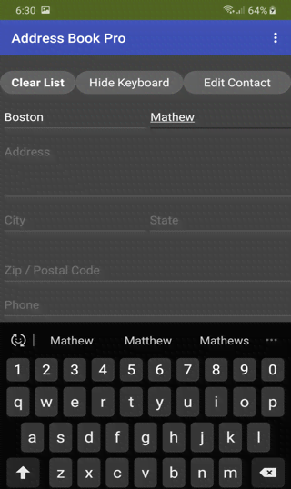 Address Book Pro preview 3