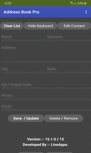 Address Book Pro preview 1