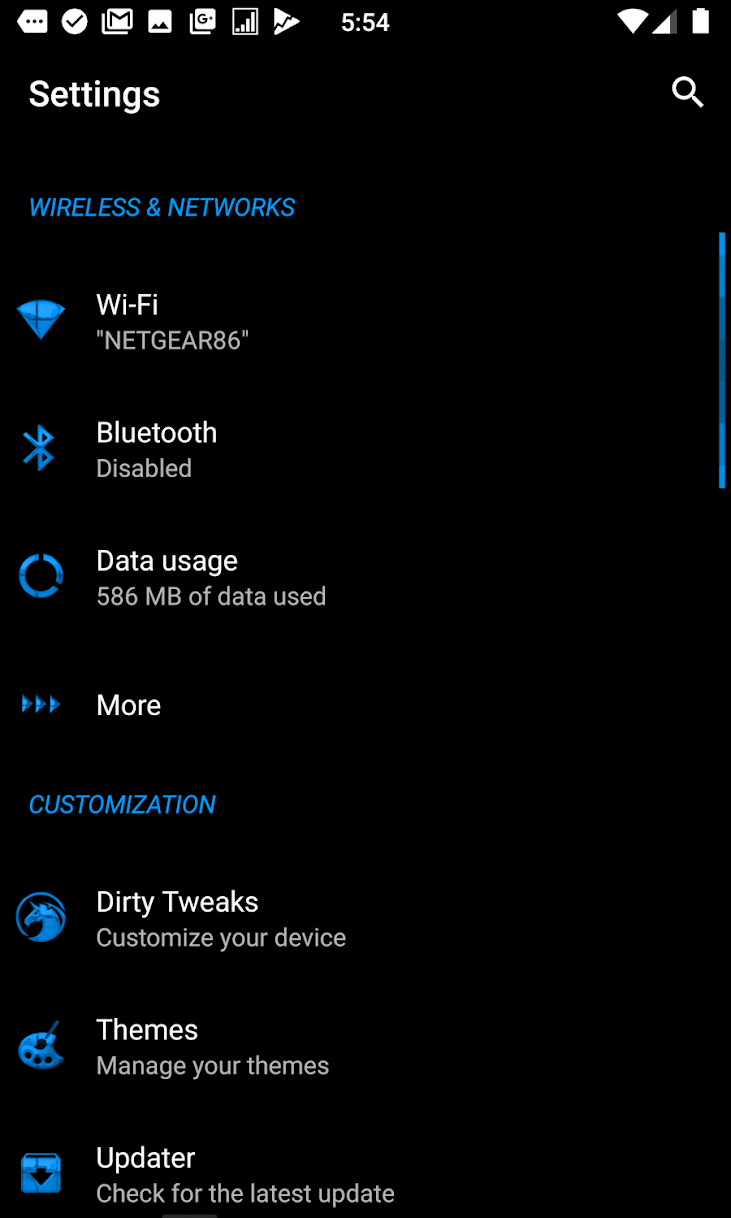 BigBlu Substratum Theme screenshot 1