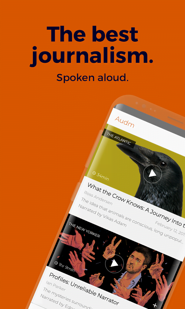 Audm screenshot 1