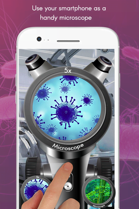 Magnifying Camera: Telescope Microscope Theme zoom functionality