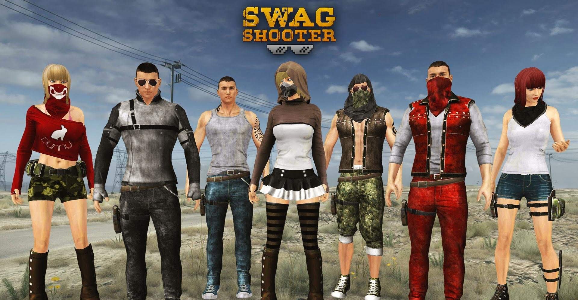 Swag Shooter - Online & Offline Battle Royale Game screenshot 1