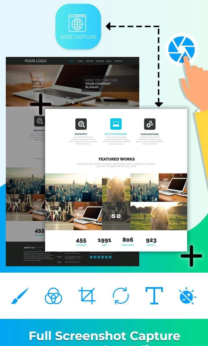 Full Screenshot Capture & Screenshot Editor screenshot 1