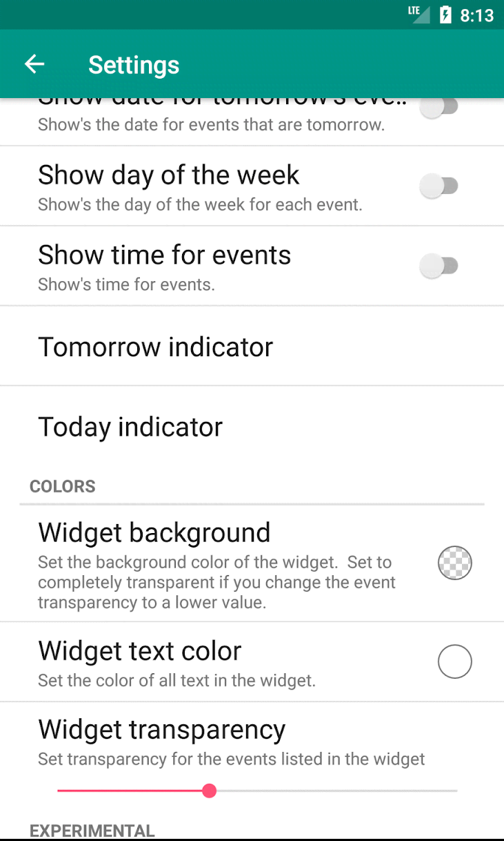 Calendar Countdown List Widget screenshot 4