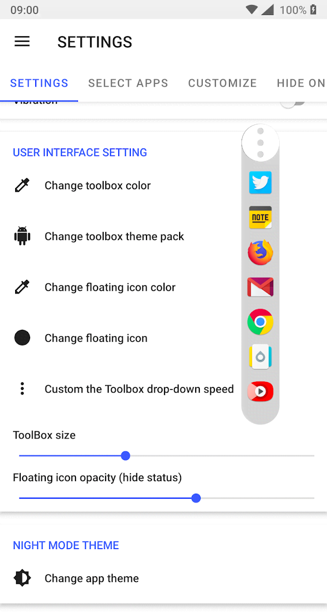Floating ToolBox screenshot 1