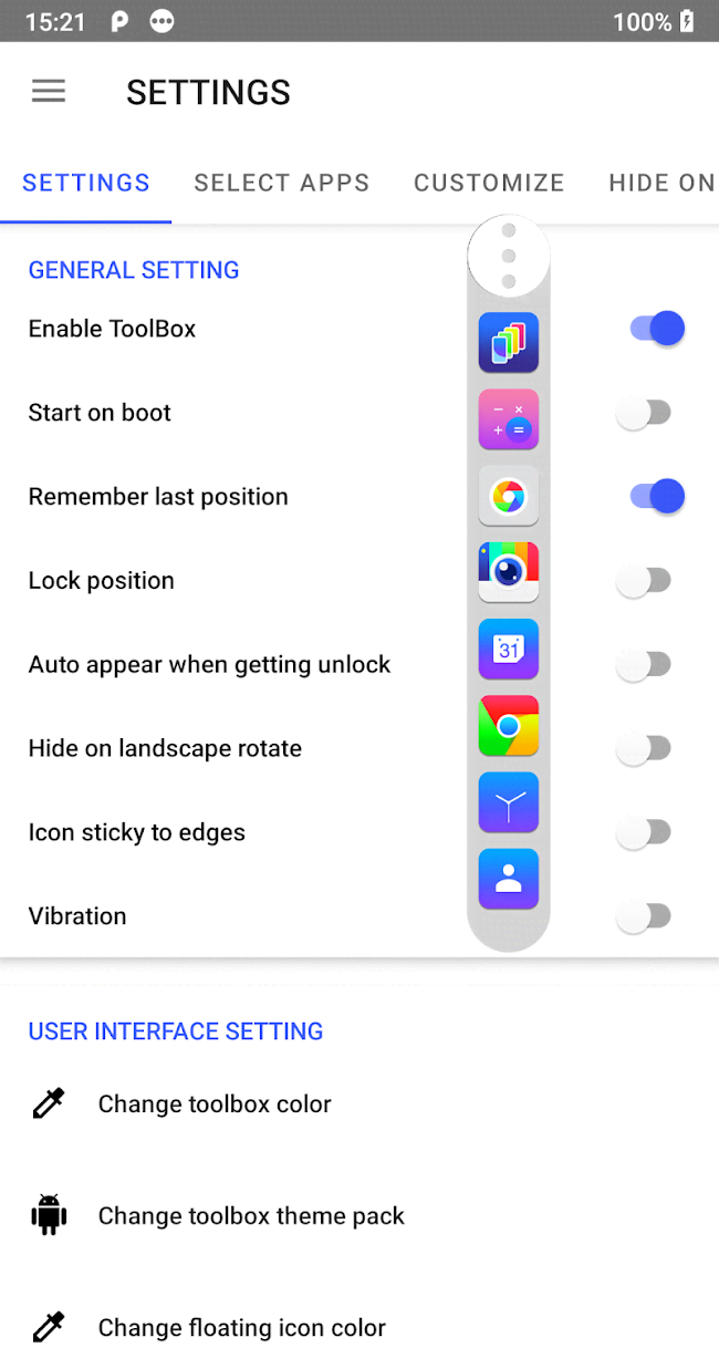 Floating ToolBox screenshot 2