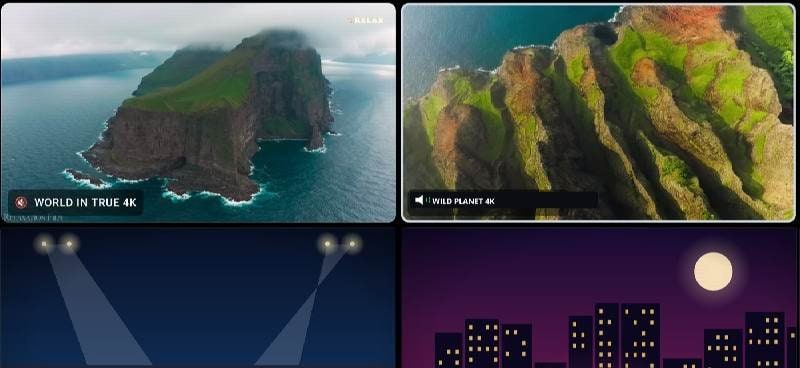 Trinity TV Player preview showing settings and menus