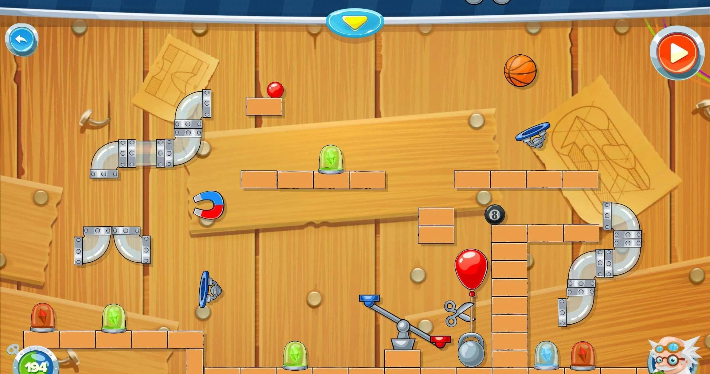 Rube's Lab - Physics Puzzle screenshot 1
