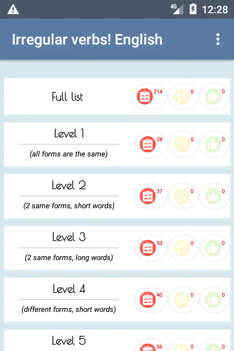 Premium English Irregular Verbs screenshot 1