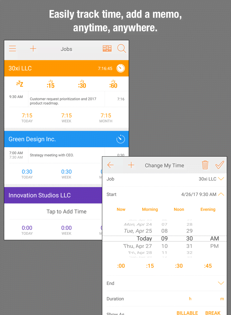 Easy Hours Timesheet Timecard screenshot 2