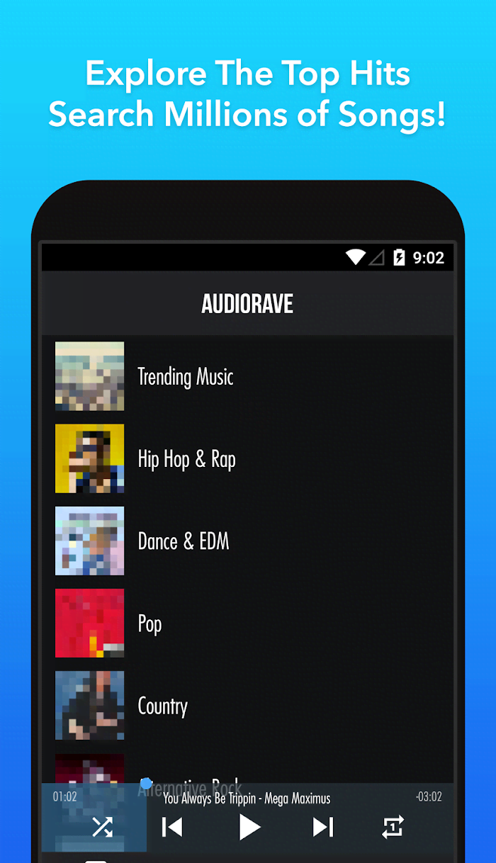 Free MP3 Music Streaming & Streamer - AudioRave screenshot 1