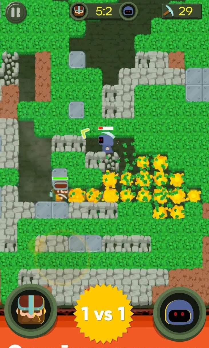Dig Bombers: PvP multiplayer Battle Royale gameplay screenshot 4