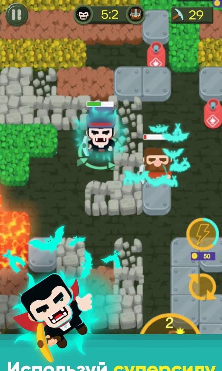 Dig Bombers: PvP multiplayer Battle Royale gameplay screenshot 3