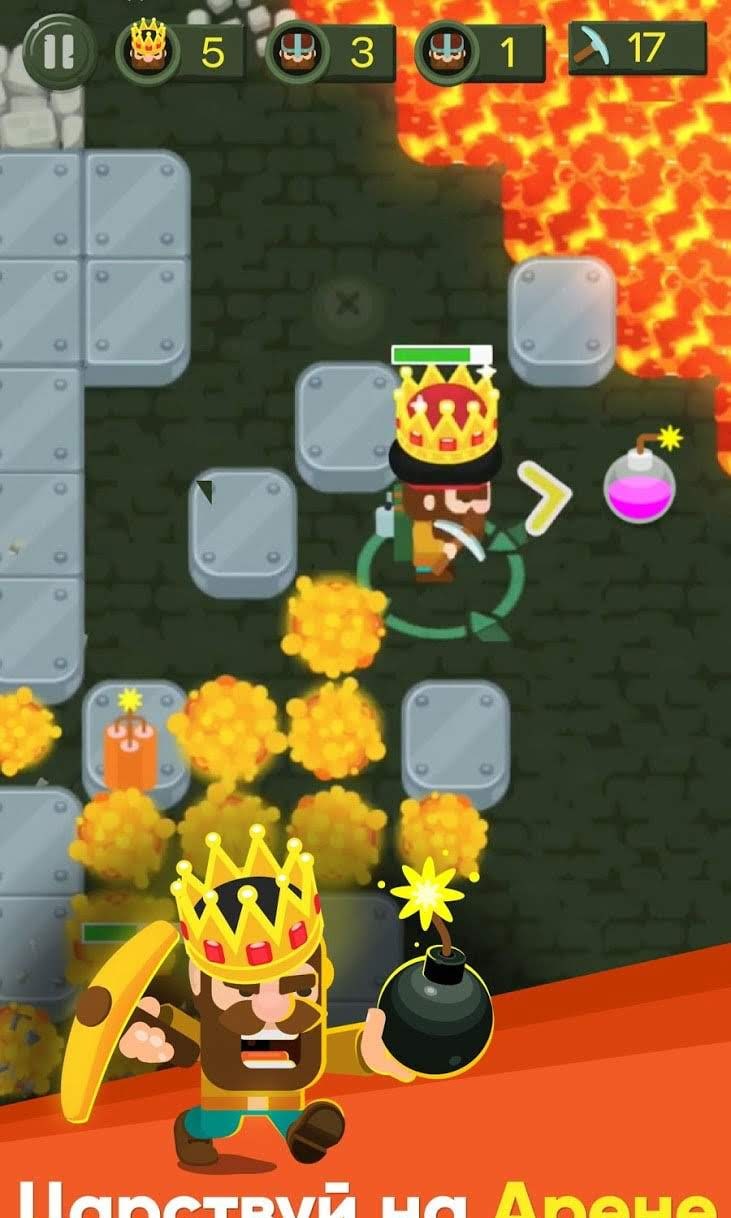 Dig Bombers: PvP multiplayer Battle Royale gameplay screenshot 2