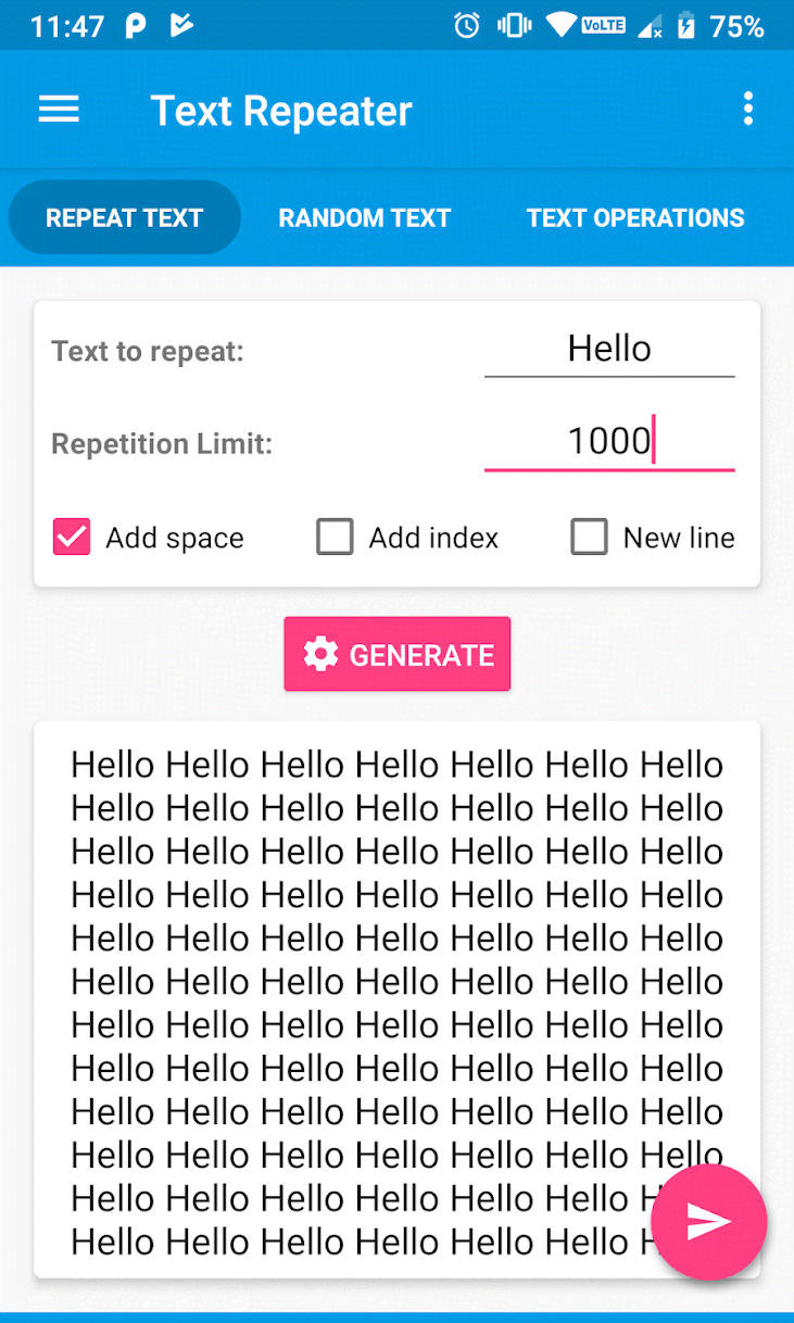 Text Repeater - The Text Toolbox! screenshot 2