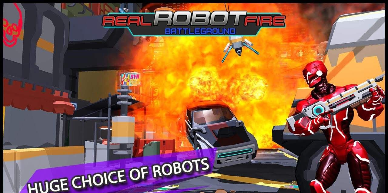 Real Robot Fire Battleground : Free Sci-fi Firing screenshot 1