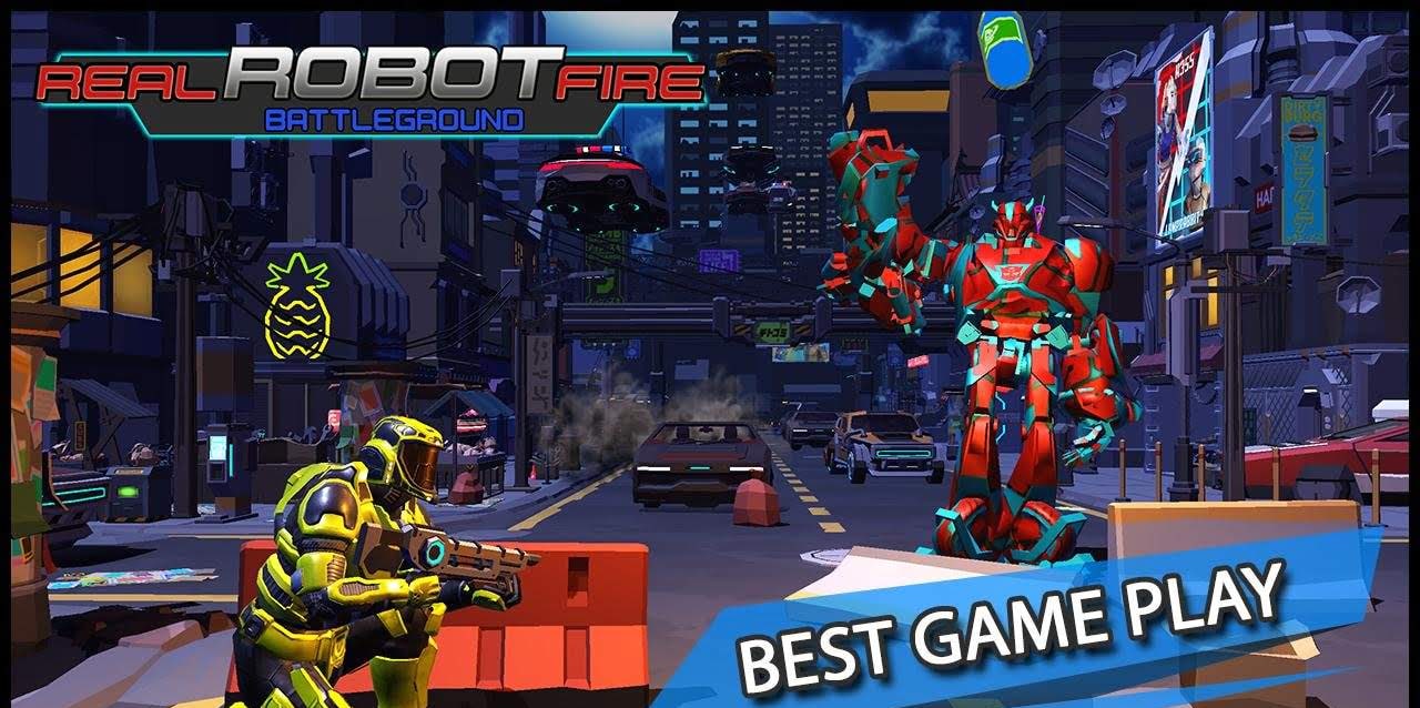 Real Robot Fire Battleground : Free Sci-fi Firing screenshot 4