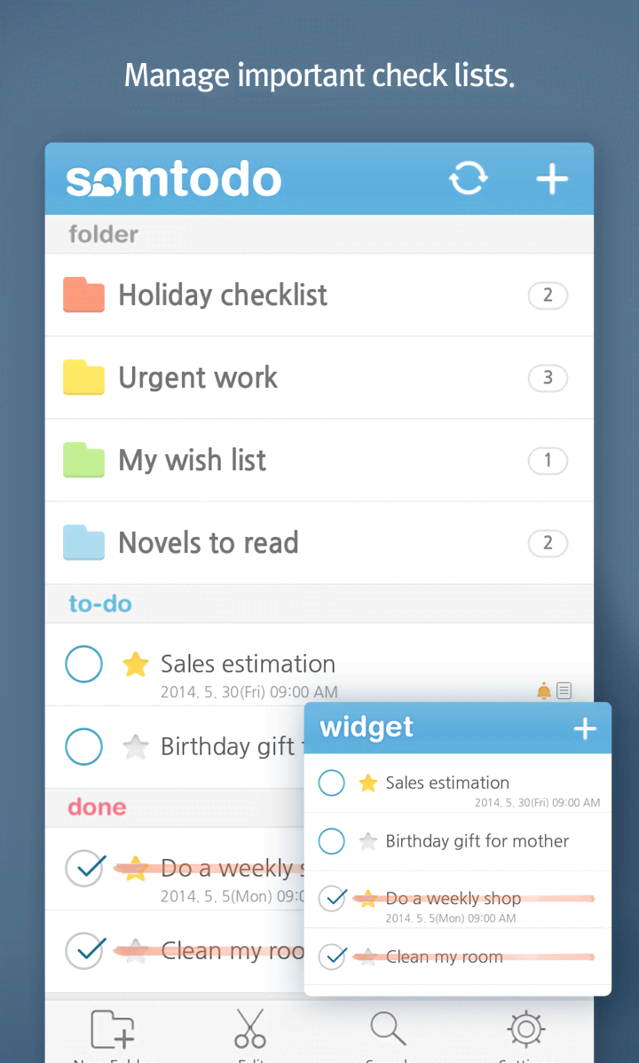SomTodo - Task/To-do widget screenshot 1