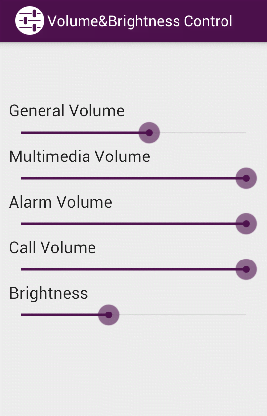 Volume & Brightness Control screenshot 1