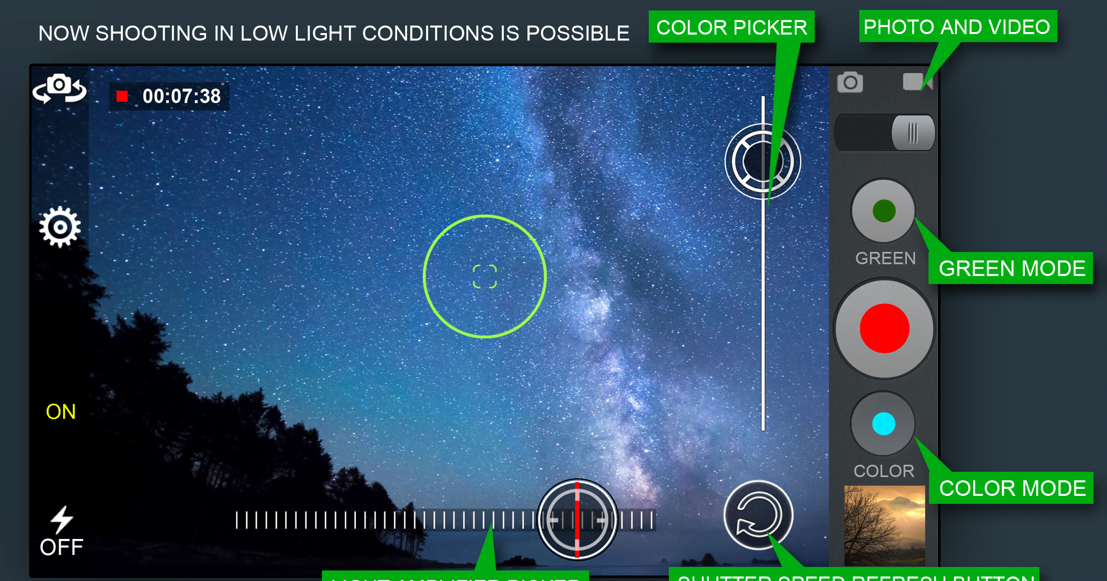 Night Photo and Video Shoot (Night Vision Camera) screenshot 1