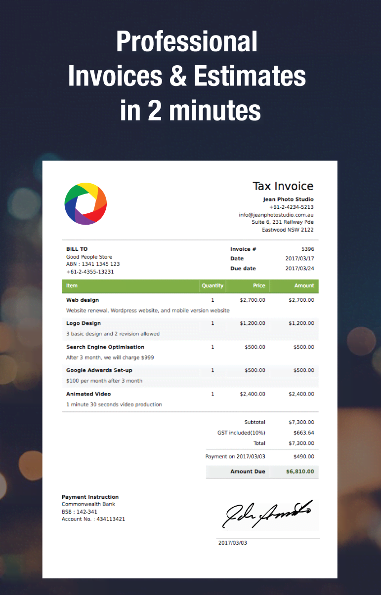 Invoice & Estimate Generator - Contractor Billing screenshot 2