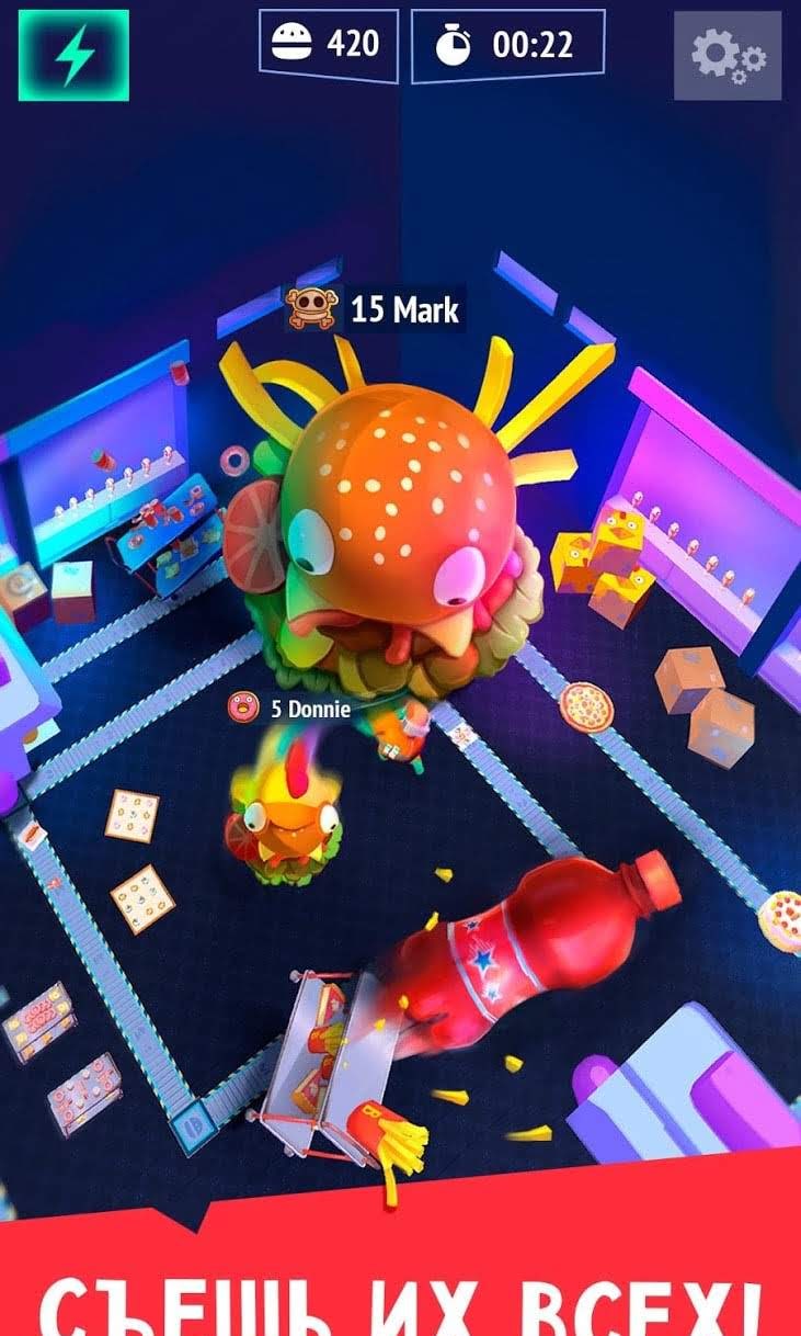 Burger.io: Swallow & Devour Burgers in IO Game screenshot 1