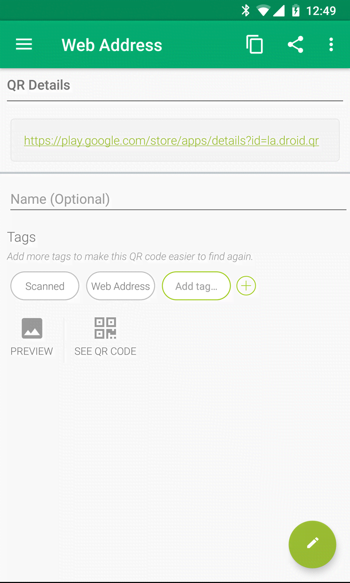 QR Droid Code Scanner screenshot 2