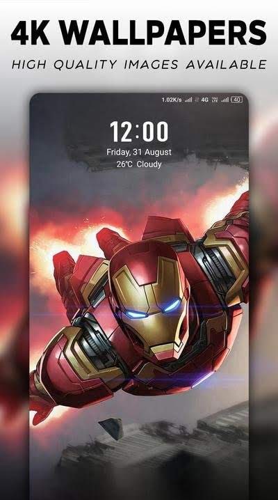 4K Superheroes Wallpapers - Live Wallpaper Changer screenshot 1