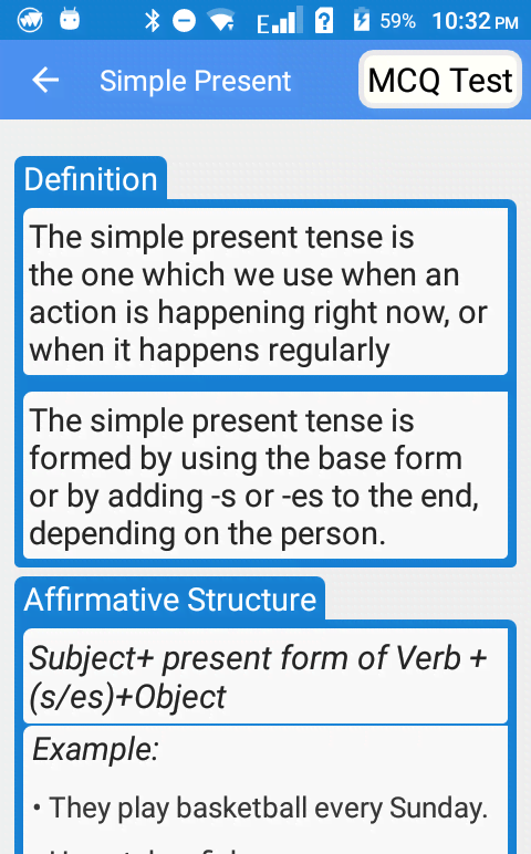 Tense with Exercise screenshot 2