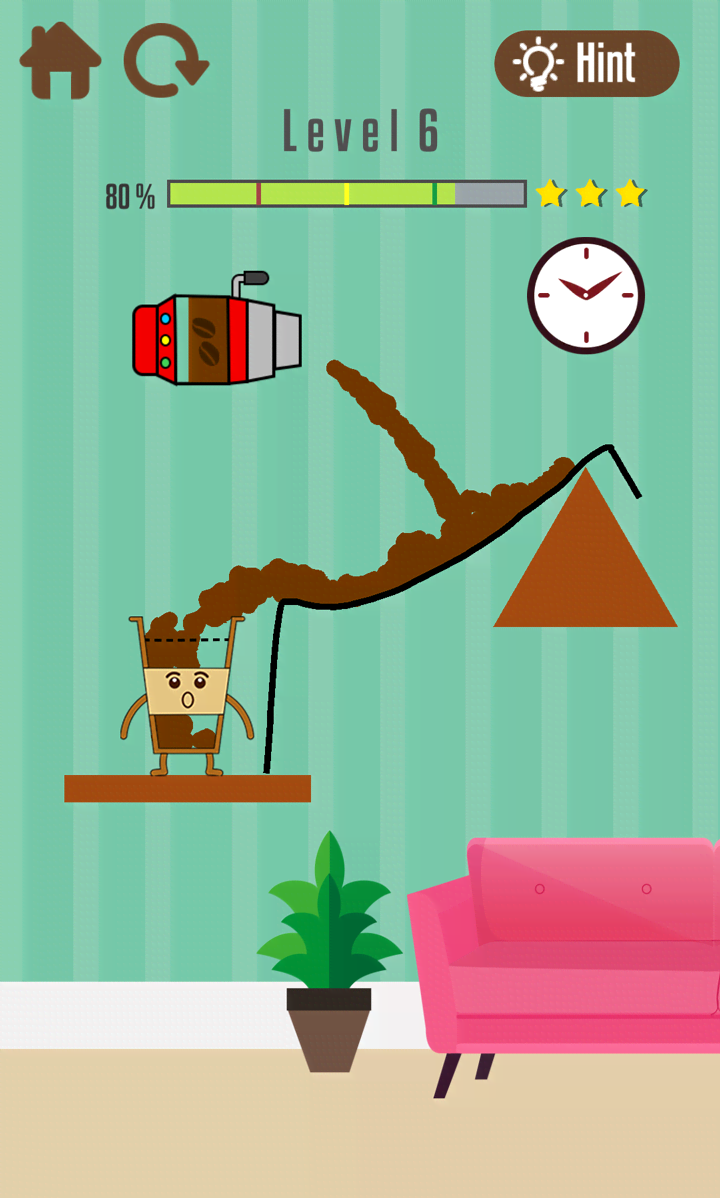 Where's My Coffee? Draw Line screenshot 2