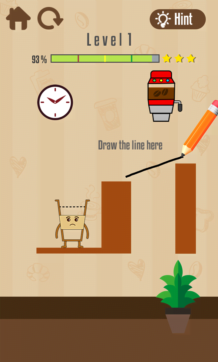 Where's My Coffee? Draw Line screenshot 1