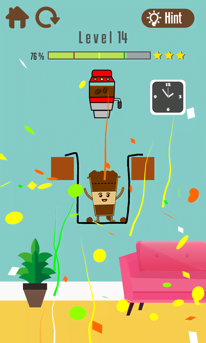 Where's My Coffee? Draw Line screenshot 4